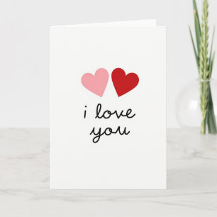 Ich liebe dich Herzen Glatte Karte