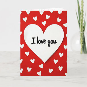 Ich liebe dich Herzen Muster Matt Karte