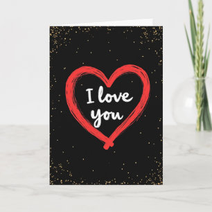 Ich liebe dich herzliche Liebeskarte Karte