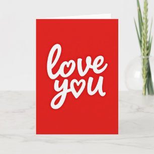 Ich liebe dich herzliches Grußkartentext Karte