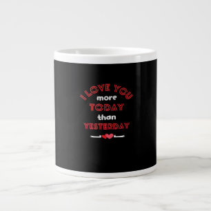 Ich liebe dich heute mehr als gestern Romantischer Jumbo-Tasse