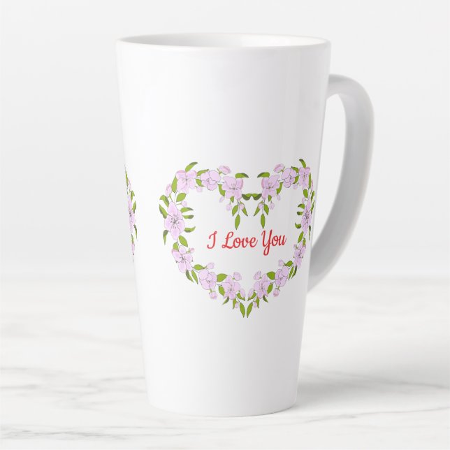 Ich liebe dich Hübsche Blumen Milchtasse (Rechte Ecke)