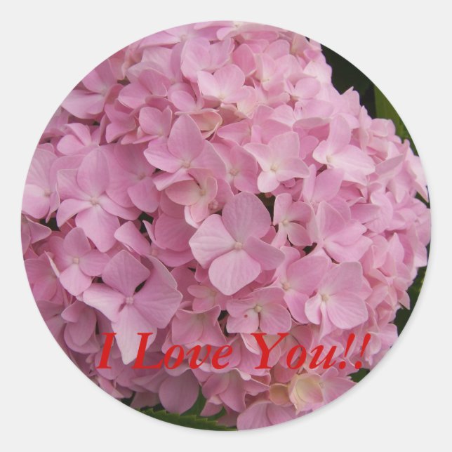 Ich Liebe dich! Hydrangea Stickers (Vorderseite)