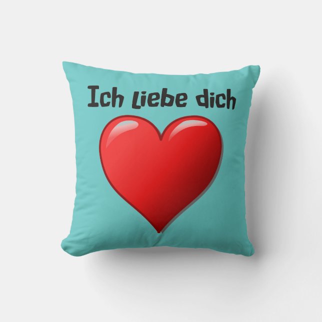 Ich liebe dich - i-Liebe Sie auf Deutsch Kissen (Vorderseite)