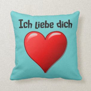 Ich liebe dich - i-Liebe Sie auf Deutsch Kissen