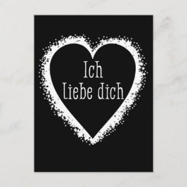 Ich liebe dich, ich Liebe dich auf Deutsch Postkarte