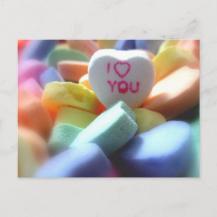 Ich Liebe dich, im Herzen Candy Postkarte