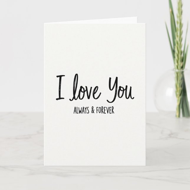 Ich liebe dich immer und für immer Karte (Vorderseite)