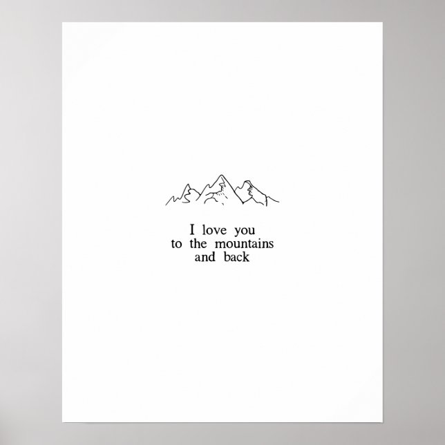 Ich Liebe dich in die Berge und zurück Poster (Vorne)