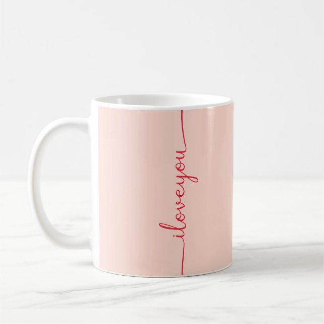 Ich Liebe dich in Rot Kaffeetasse (Links)
