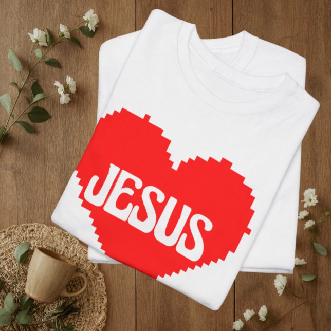 Ich liebe dich Jesus Pixel Art T-Shirt (Von Creator hochgeladen)