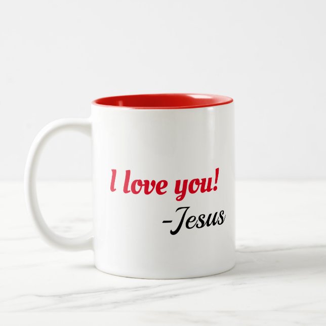 Ich Liebe dich! Jesus Tasse (Links)