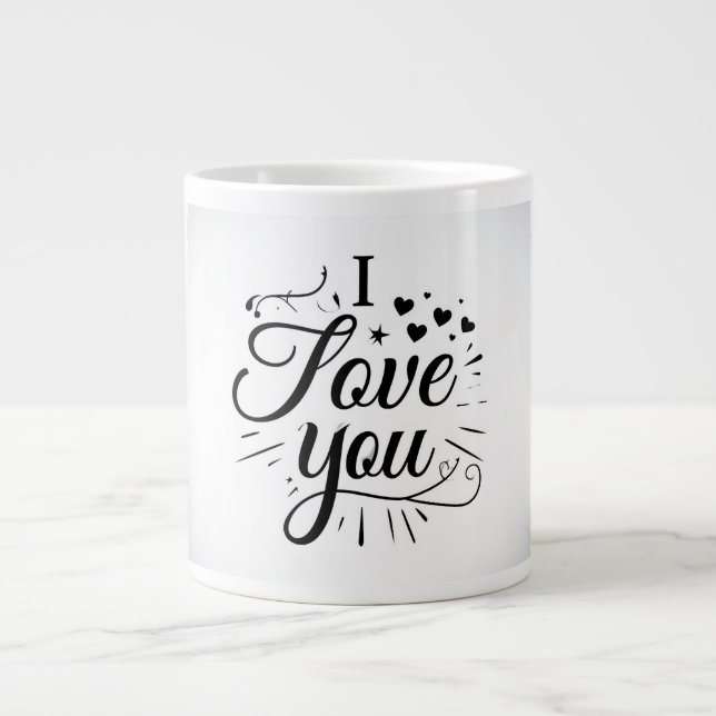 ich liebe dich Jumbo-Tasse (Vorderseite)
