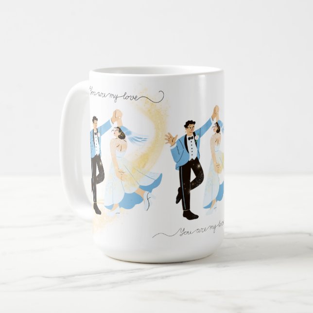 Ich liebe Dich" Kaffeetasse (Vorderseite Links)