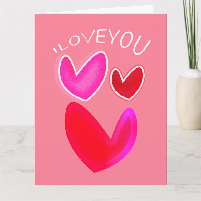 "Ich liebe Dich"-Karte. Karte (Vorderseite)
