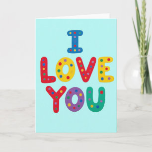 Ich liebe dich Karte mit fetten Buchstaben