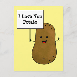Ich liebe dich Kartoffel Postkarte