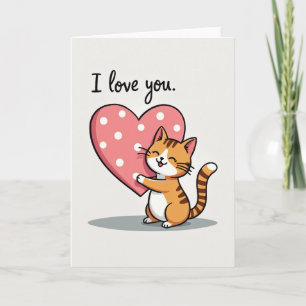 Ich liebe dich Katzenkarte Karte