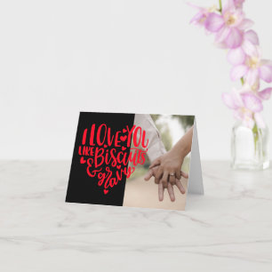 Ich liebe dich Kekse rotes Herz Valentinsfoto Karte