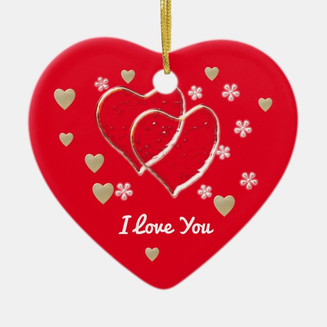 Ich Liebe dich Keramik Ornament (Vorne)