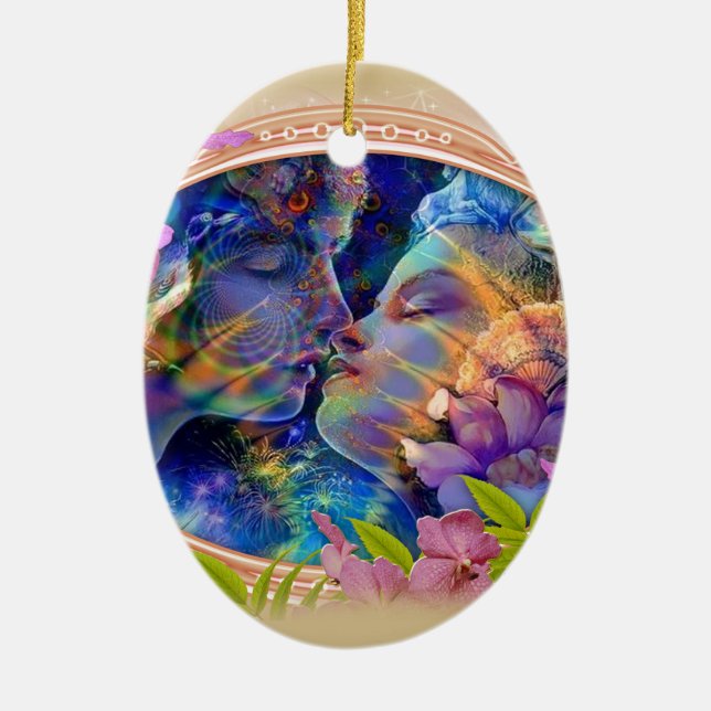 Ich Liebe dich Keramik Ornament (Vorne)