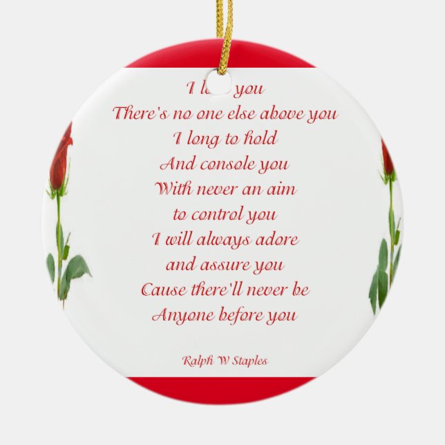 Ich Liebe dich Keramikornament (Vorne)