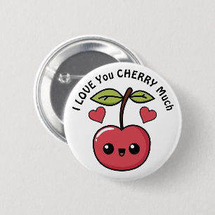 Ich liebe dich Kirsche sehr Button