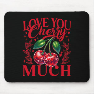 Ich liebe dich Kirsche Viel Erdbeer Herz Disco Ll Mousepad
