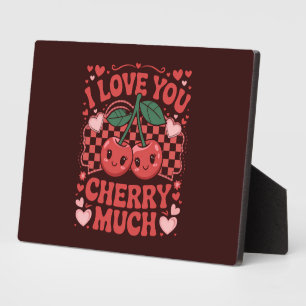 Ich liebe dich Kirsche viel Groovy Süße Frucht Val Fotoplatte