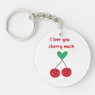 Ich liebe dich Kirsche viel Valentinstag Schlüsselanhänger