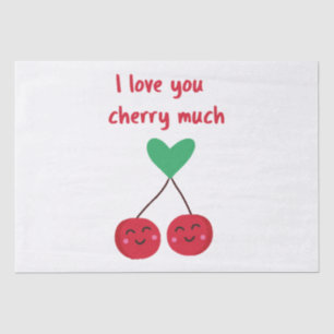Ich liebe dich Kirsche viel Valentinstag Seidenpapier