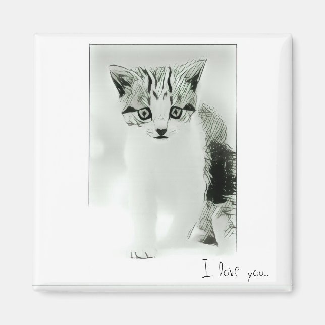 Ich liebe dich Kitten Magnet (Vorne)