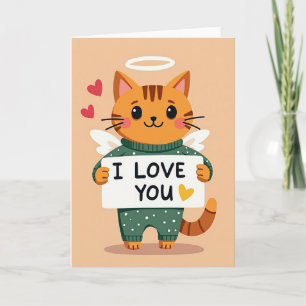 Ich liebe dich Kitty Engelkarte Karte
