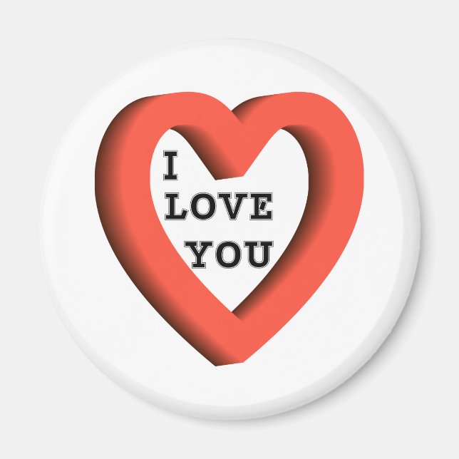 ICH LIEBE DICH KNÖPFE MAGNET (Vorne)
