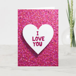 Ich liebe dich Konfetti Glitter Herz Karte