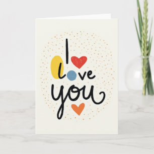 Ich liebe dich Kunst Ausdruck Karte