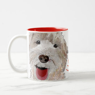Ich Liebe dich! Labradoodle Zweifarbige Tasse