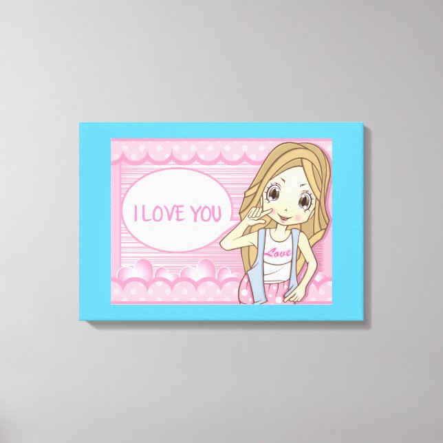 ICH LIEBE DICH LEINWANDDRUCK (Vorderseite)