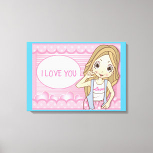 ICH LIEBE DICH LEINWANDDRUCK