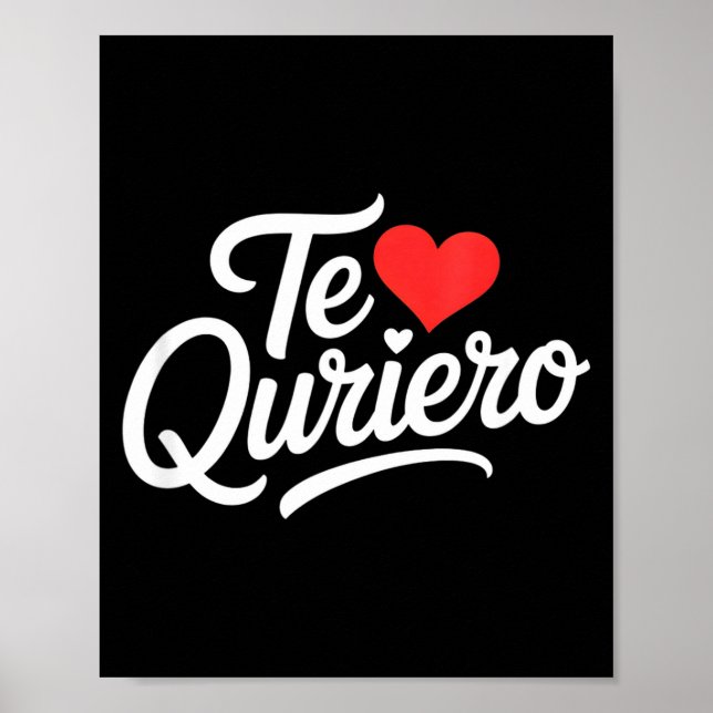 Ich liebe dich lustiger Spruch Herz Liebe spanisch Poster (Vorne)