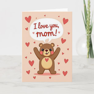 Ich liebe dich Mama Bärenumarmungskarte Karte