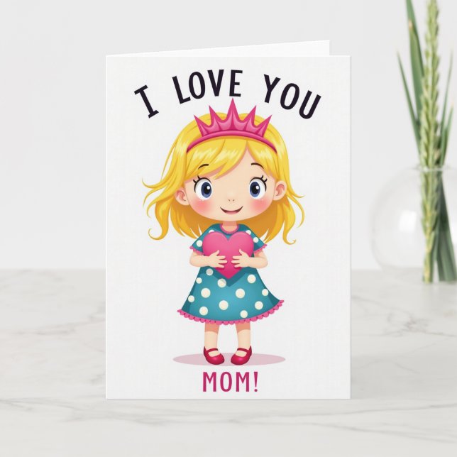 Ich liebe dich Mama Beste Karte (Vorderseite)