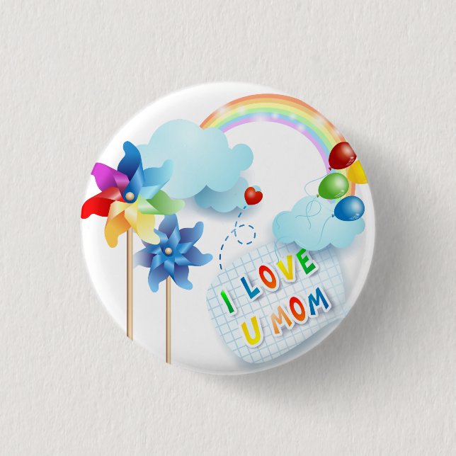 Ich liebe dich Mama Button (Vorderseite)
