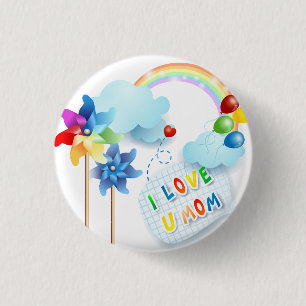Ich liebe dich Mama Button