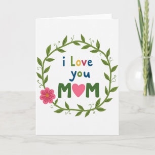 Ich liebe dich, Mama Color Pop Art Karte