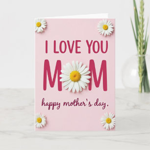 Ich liebe dich Mama Daisy Karte