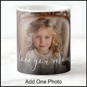 Ich liebe dich Mama, Ein Foto, Muttertag, Geburtst Kaffeetasse