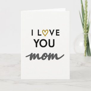 Ich liebe dich Mama Einfache Aussagekarte Karte