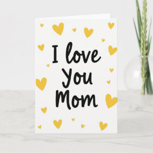Ich liebe dich Mama einfache Karte