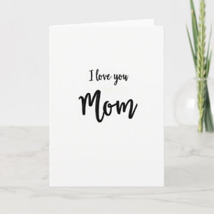 Ich liebe dich Mama einfache Kunstkarte Karte